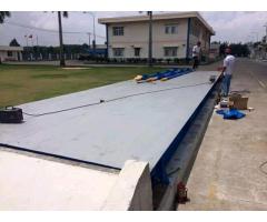 concrete poured in industrially weighbridge
